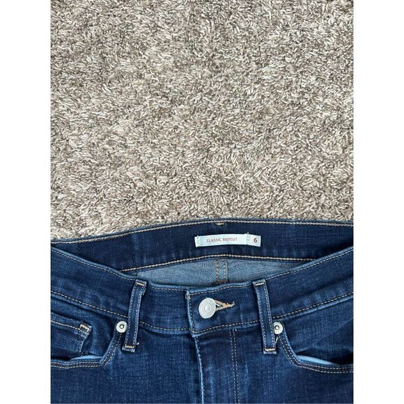 Levi’s classic bootcut denim jeans mid rise dark wash blue denim women’s 26 - Picture 4 of 12